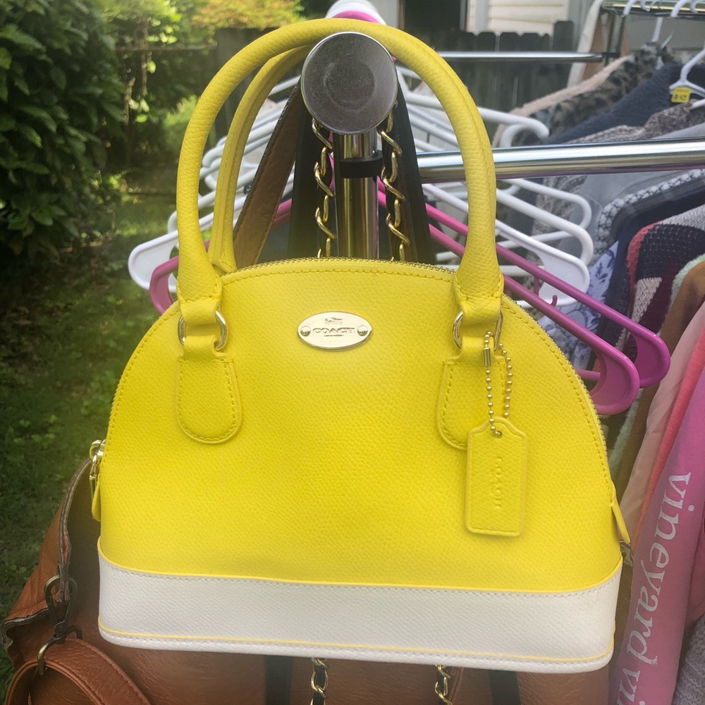 Bright Yellow Coach Purse